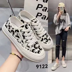 2024 New Leopard Canvas Shoes Women Spring and Summer New Breathable Sports Casual Shoes