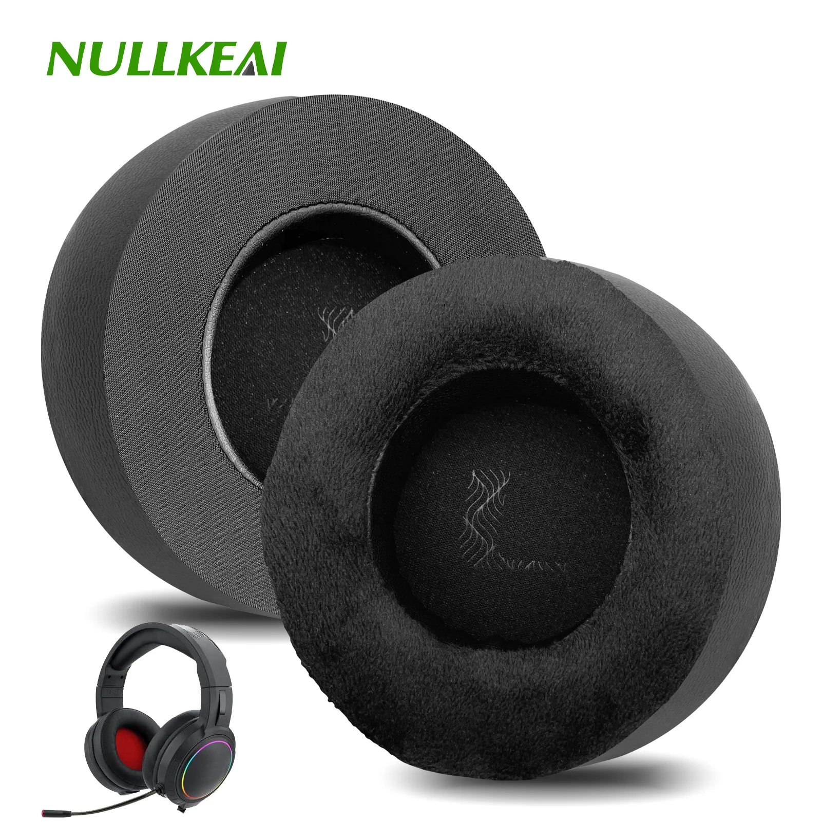 Nullkeai Replacement Ear Cushion for Redragon H270 Headphone Earpads Earmuffs Sleeve Headband