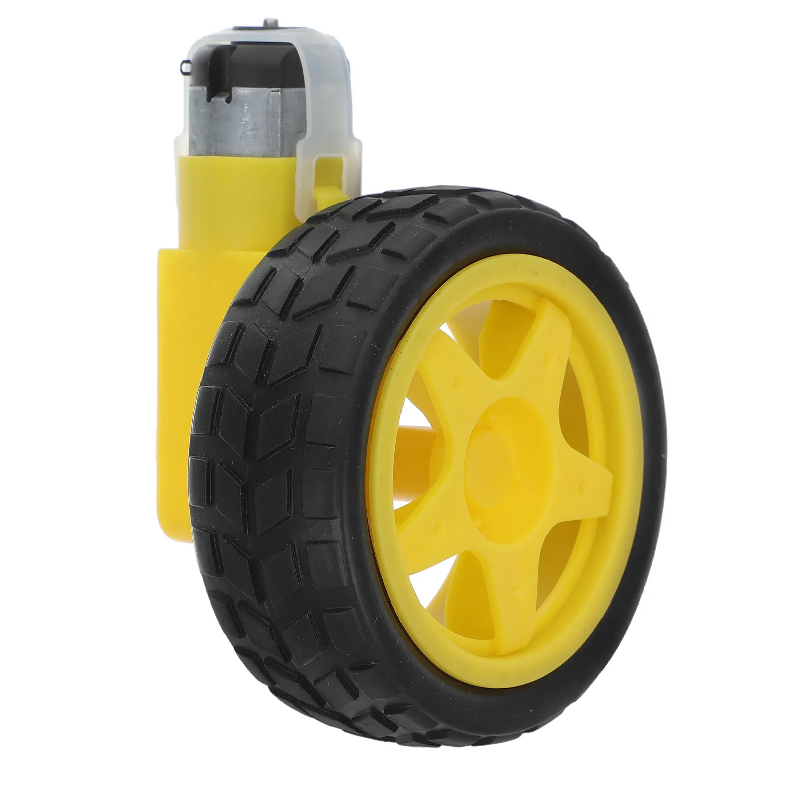

Dc Geared Motor with Robot Car Tires Kit for DIY Chassis Building High Efficiency Stable Output Precise Control All Terrain