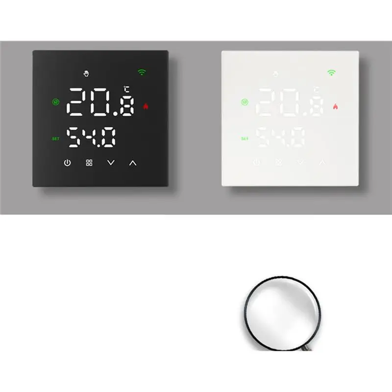 ABQU Smart Thermostat Tuya WiFi Heating Controller for Google Home Alexa, White Programmable Thermostat for Boiler