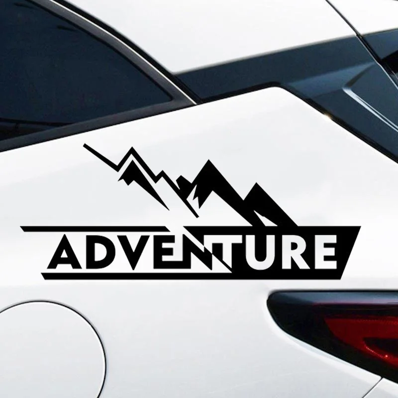 Adventure Vinyl Decals 20x8cm for Car Door, Window , Bumper, Motorcycle - Waterproof Auto Stickers
