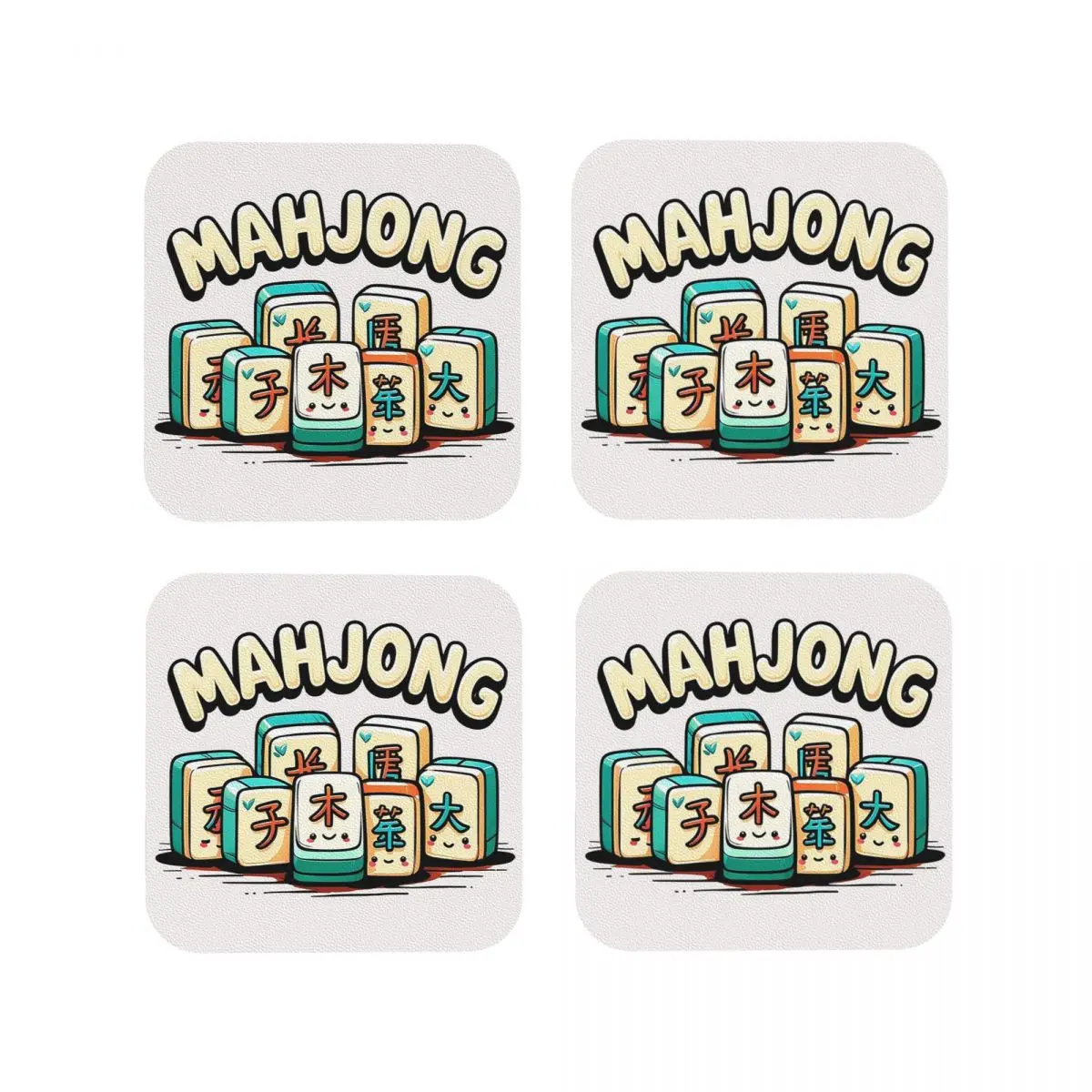 

Подставки для маджонга, кухонные салфетки, нескользящие изоляционные коврики для чашек, кофейные коврики для декора, домашняя посуда, подушечки, набор из 4 шт.