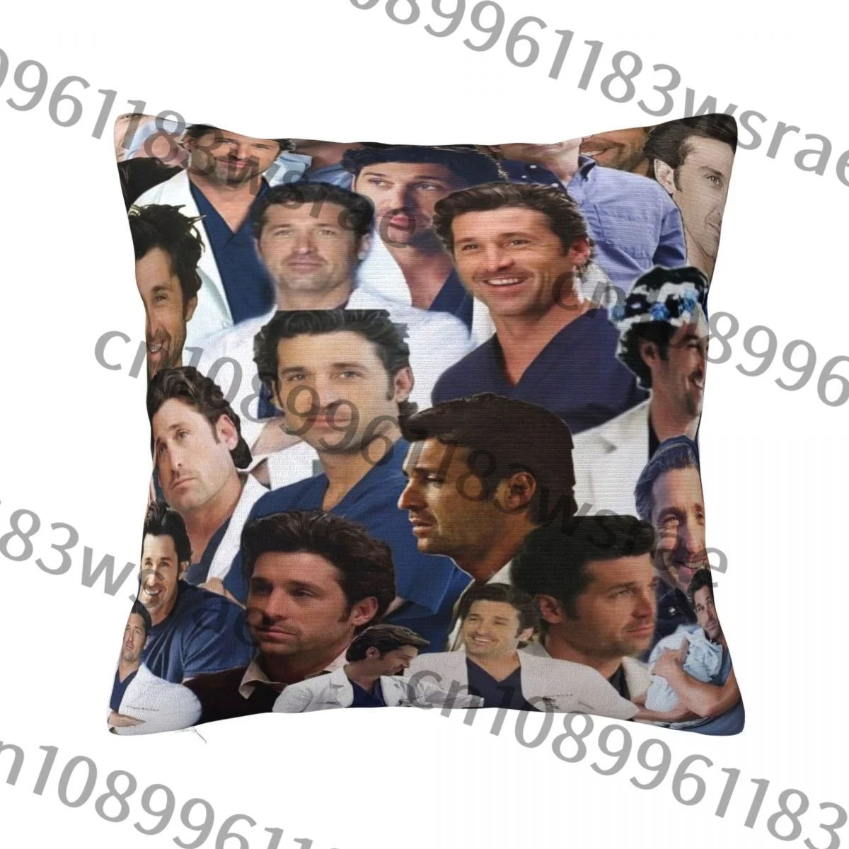 Patrick Dempsey Photo Collage 2024 A Pillow Case