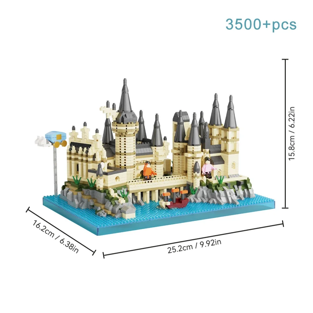 Pädagogisches DIY Magic Castle Bauset Mittelalterliche Architektur Kreative technische MOC Montage Ziegel Geschenk Kinder Erwachsene Urlaub