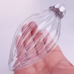 6 Stuks X Diy Shatterproof Transparant Huis Kerstversiering Kerstbal Ornament 120*60Mm Plastic Druppel