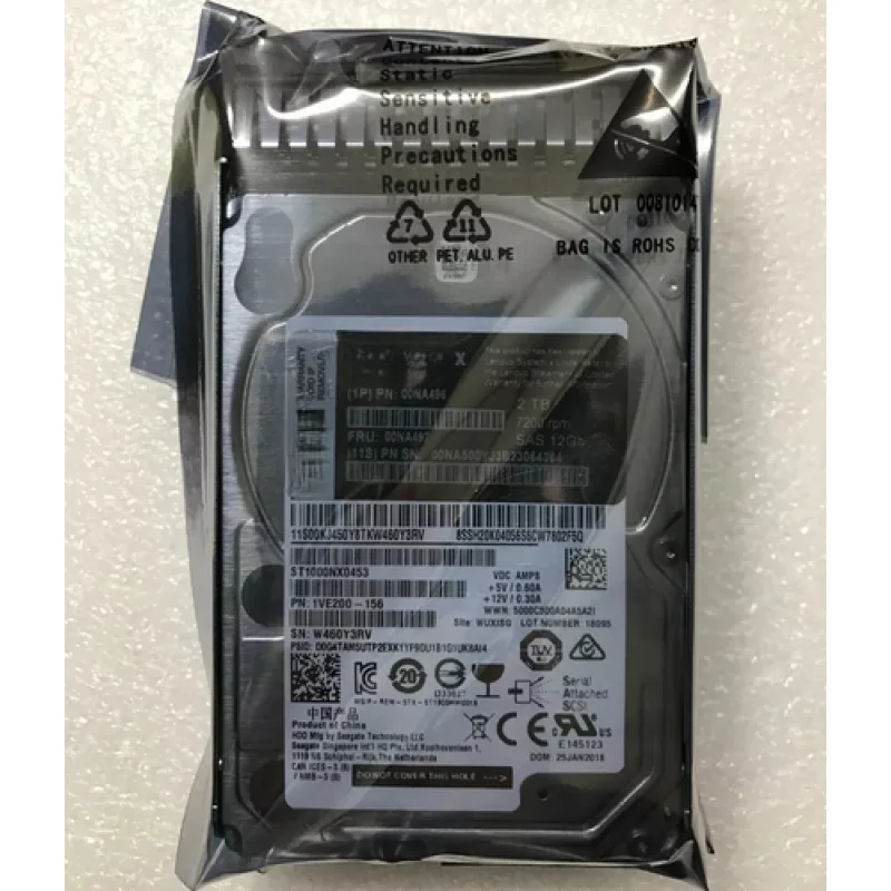 

A++ for Lenovo 2TB 00NA496 00NA497 00NA500 2TB 7.2K 12Gbps SAS 2.5" G3HS HARD DRIVE