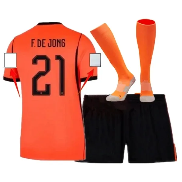 OK 2026 New Nederlands home adult kit 26 27 hollandes Orange shirt   Sage Abstract Watercolor Wall