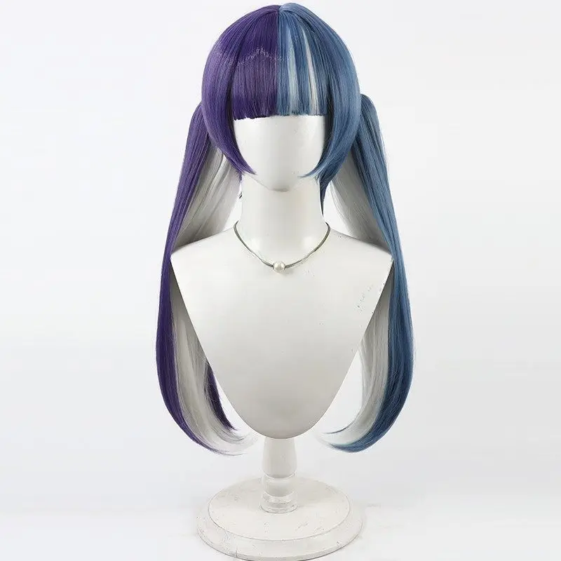 Gioco Ichigo Shikano Parrucca Cosplay Berry Viola Blu Staccabile Doppia Coda di Cavallo Parrucca Cosplay per Comicon Party Donne Adulte Uomini