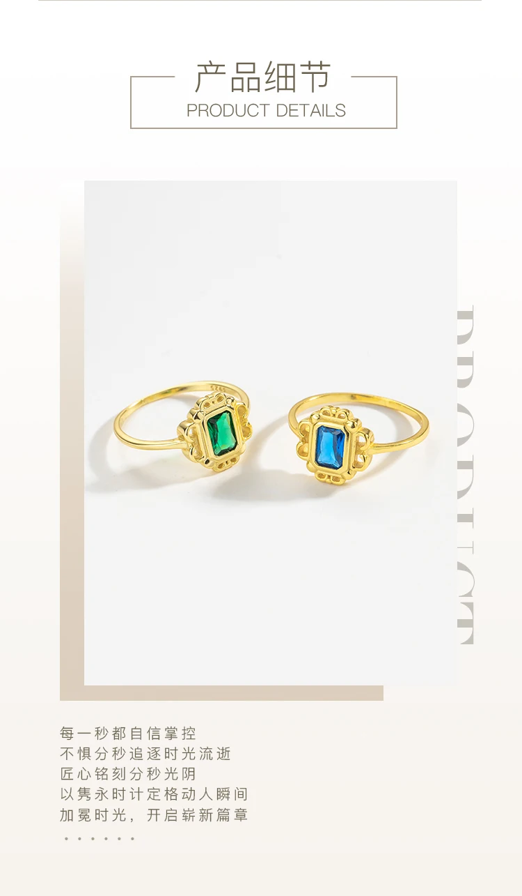 ANDYWEN 100% 925 Sterling Silver Gold Anillo Roseton Aguamarina Blue Champagne Zircon Women Luxury Fine Jewelry Crystal Jewels