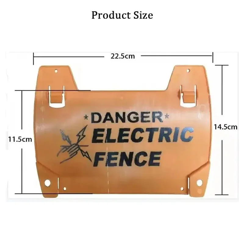 5 Pieces Electric Fence Warning Signs Plastic Electric Fence Safe Signs Caution Warning Sign for Danger Electric Fence Sign Farm