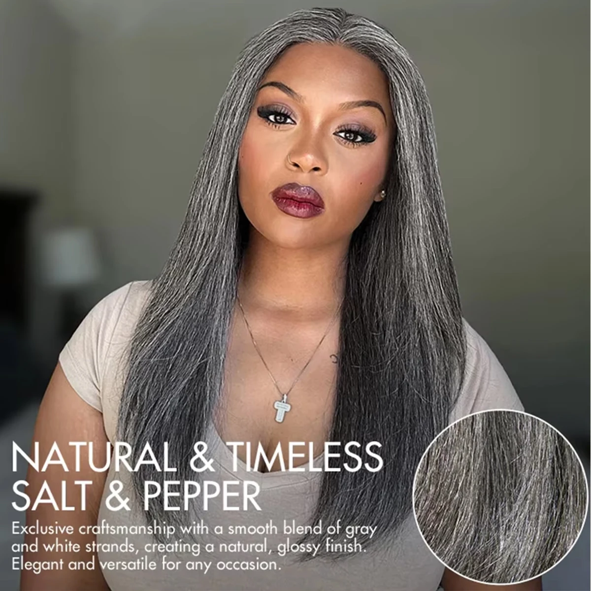 30 بوصة الملح والفلفل الملونة الباروكات شعر طبيعي مفرود 200 عالية الكثافة 13x4 الدانتيل الشفاف أمامي باروكة من شعر طبيعي للنساء