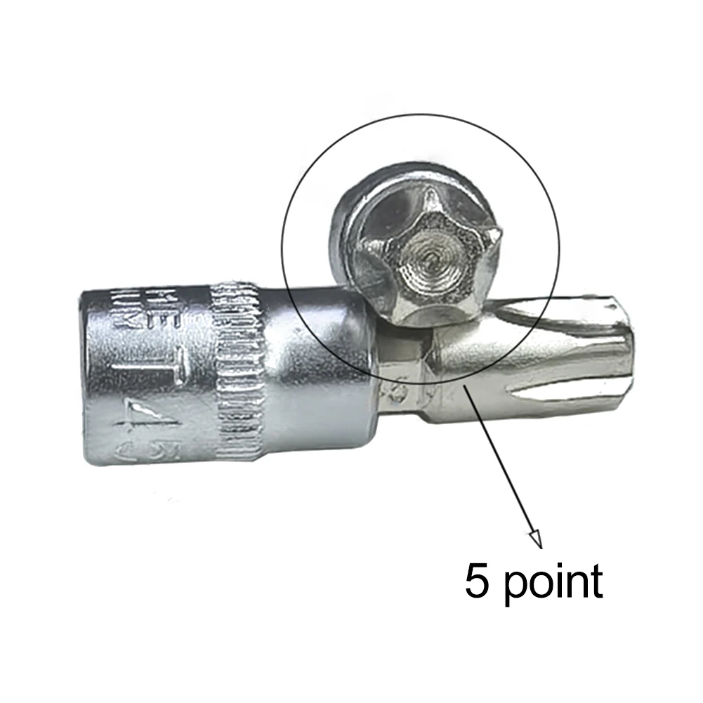 9 teile/satz 5 Punkt Stern Torx-schraubendreher Bit 1/4 Zoll Stick Buchse Pentalobe TS10 TS15 TS20 TS25 TS27 TS30 TS40 TS45 TS50 Hand Werkzeug – Detail 2