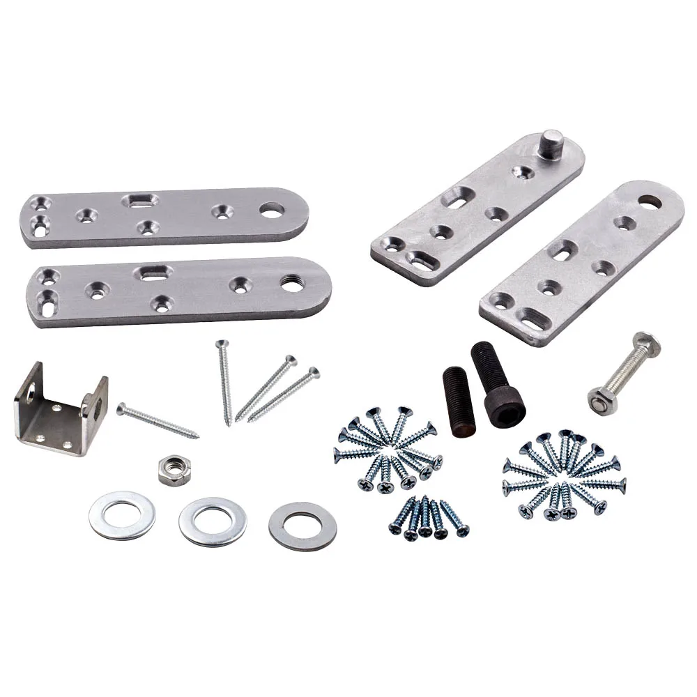Steel Hidden Bookcase Bookshelf Door Pivot Hinge Kit 500LBS Capacity Silver