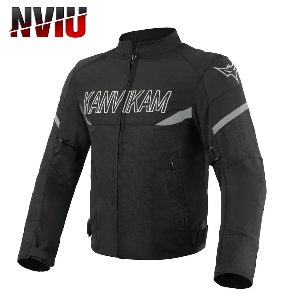 

NVIU 2024 New Motorcycle Jacket Waterproof Moto Breathable Riding Jacket For 4 Season Built In Five Protective Gear Moto Jacket