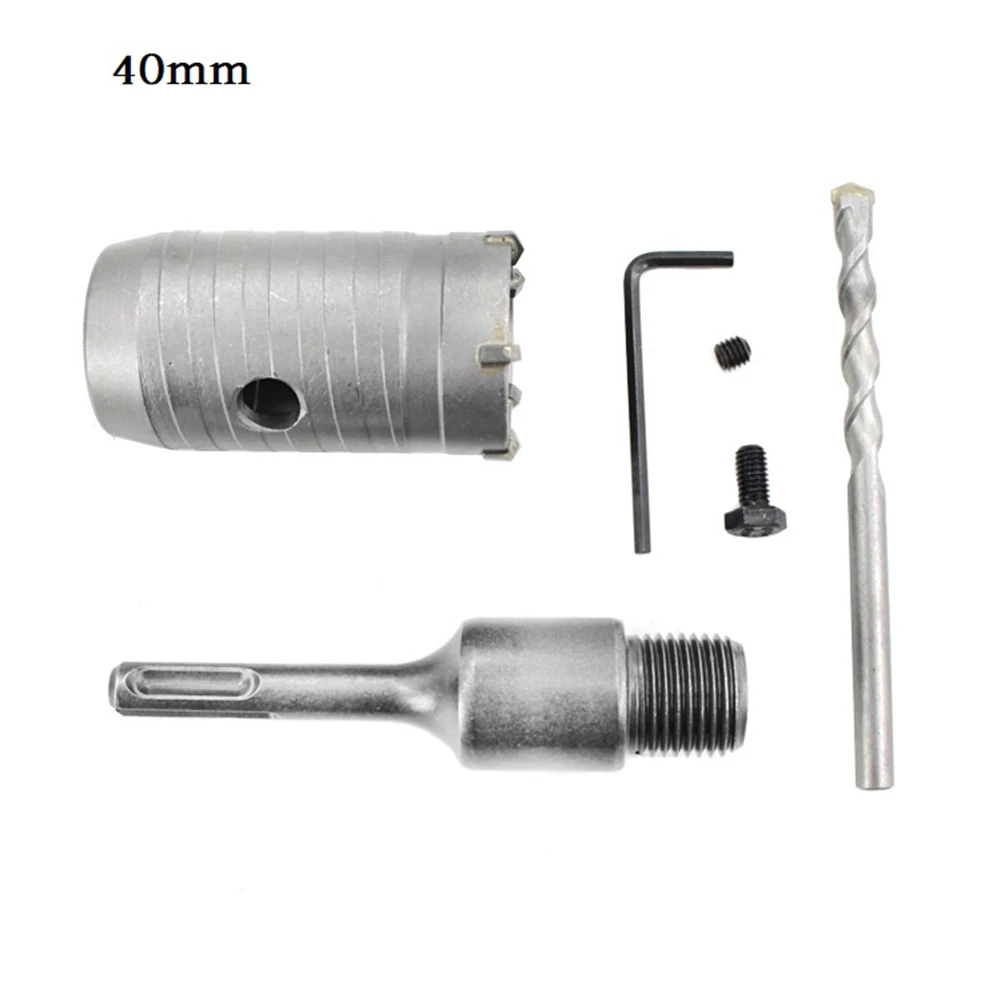 

Core Drill Bit Kit 40mm 50mm 65mm 68mm for SDS PLUS Shank with Long Lasting Carbide Tipped Metal for Concrete Work
