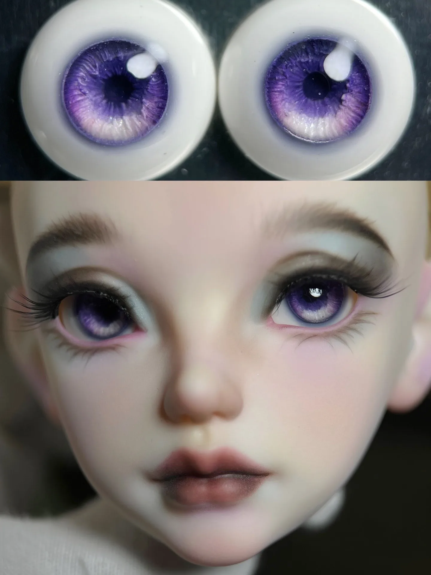 Resin Chromatic Circle Craft Eyes，Beauty 1/3 1/4 BJD Doll Safety Eyeball 1 Pair