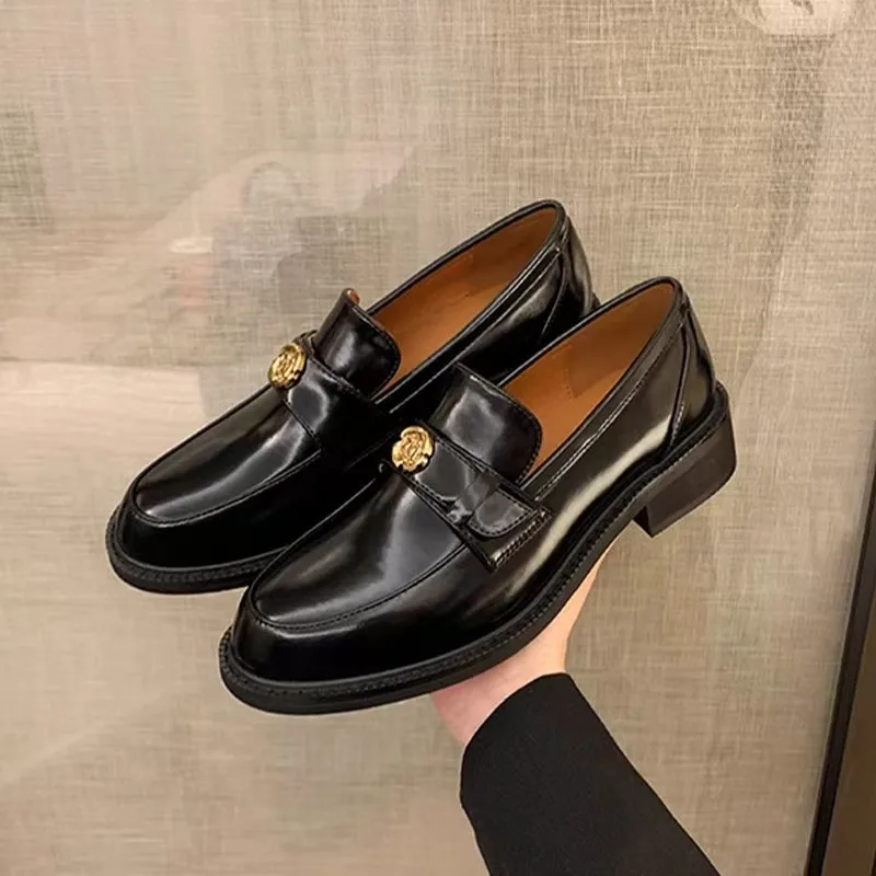 أحذية مسطحة من الجلد للأميرة للنساء، أحذية صيفية عصرية ذات جودة عالية، تصميم مريح لعام 2025 #5