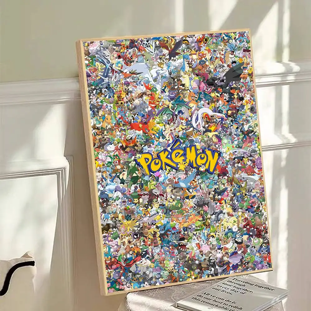 Anime P-Pokemon Japanese Classic Movie Posters HD Quality Poster Wall Art Painting Study Nordic Home Decor