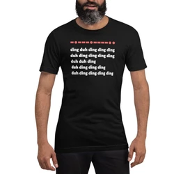 Morse Code Ding Duh Graphic T Shirts  Woman Man Cotton Short-Sleeve Unisex T-Shirt Ropa Hombre