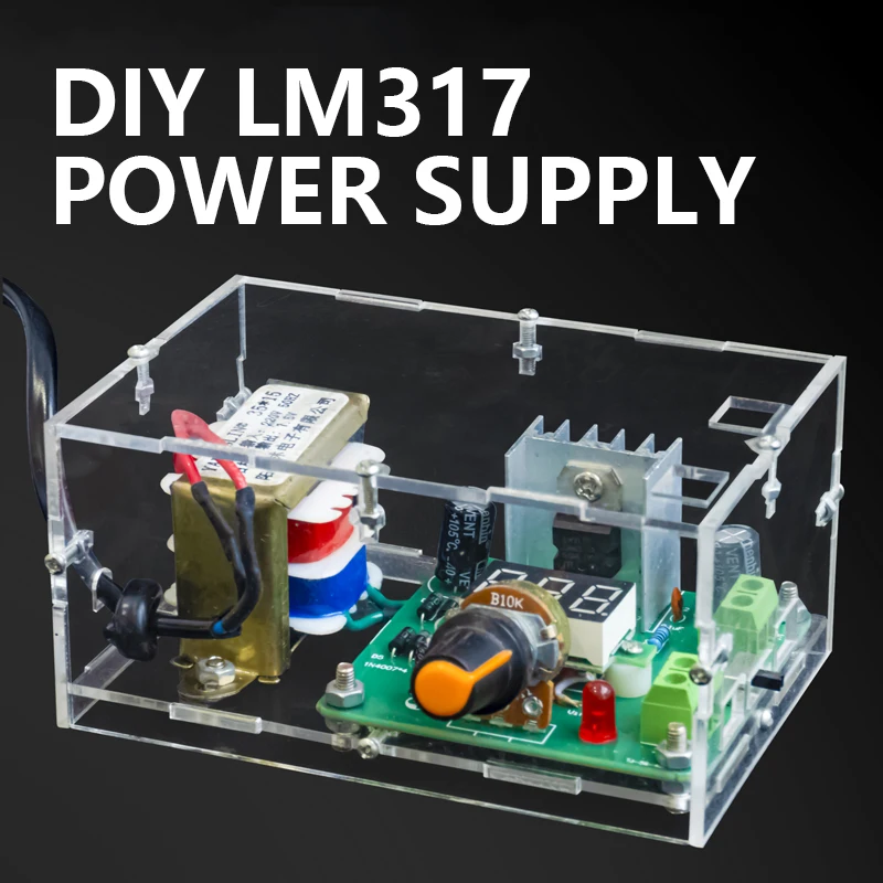 LM317 Adjustable DC Regulated Power Supply DIY Kit Electronic Product Production Welding Assembly Teaching Training Parts