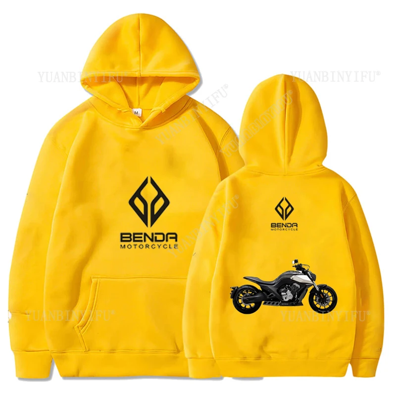Harajuku Fashion Benda Motorcycle Logo مطبوع للجنسين الخريف الشارع أزياء البلوز هوديس مريح عارضة #2