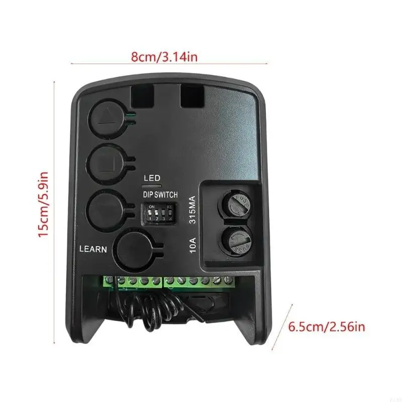 Upgrades 220V Control Board Engineered for Auto Gate Garage Door Roller Shutters Utilizing 433MHz Remote Transmitter F19E