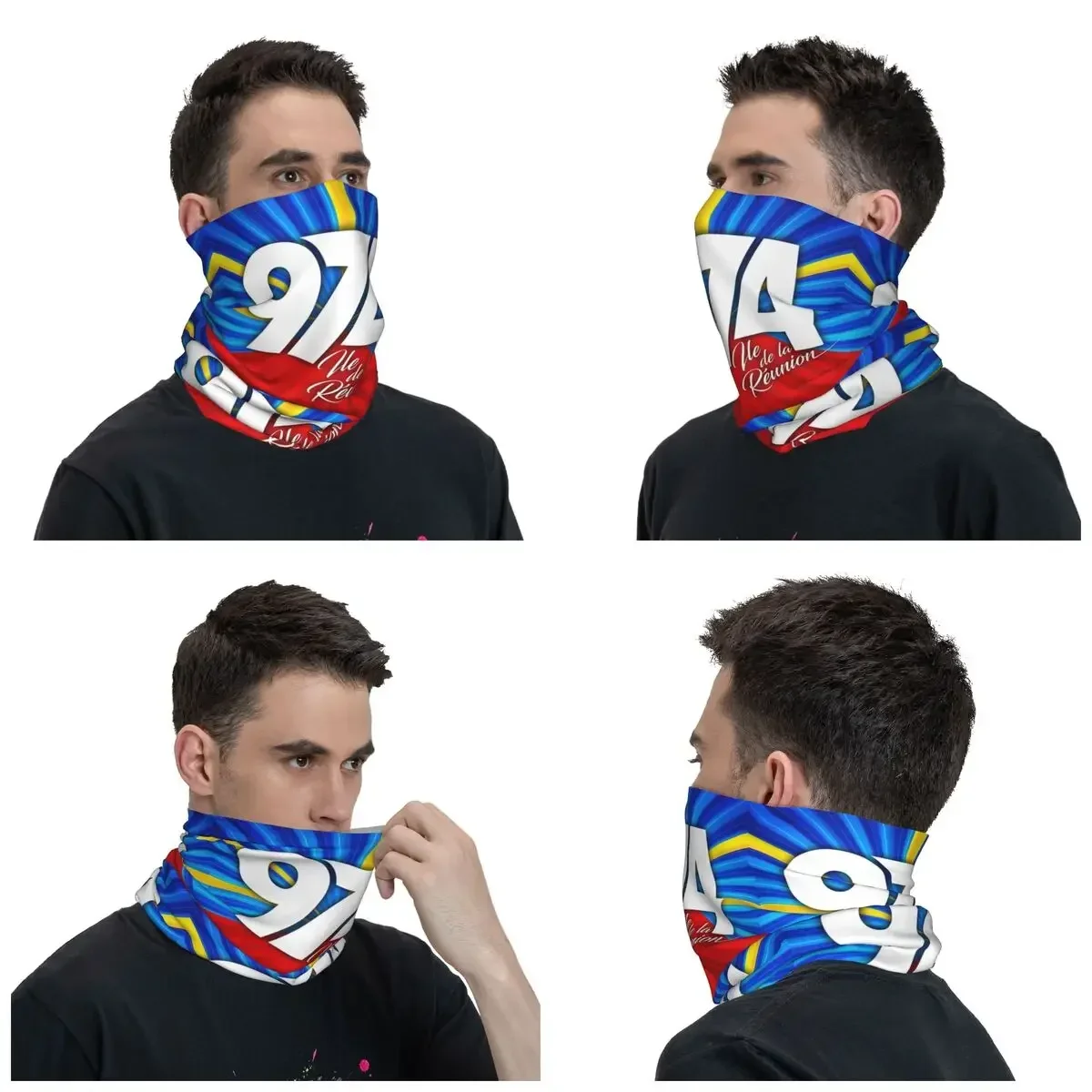 New Custom 974 Reunion Island Signature 7 Maveli R Bandana Winter Neck Warmer Men Windproof Wrap Face Scarf Hiking Gaiter Headba