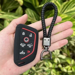 6 7 Buttons Silicone Car Fob Key Cover Protecor Case for Chevrolet Corvette C8 2021 Coupe For Cadillac Keychain Accessories