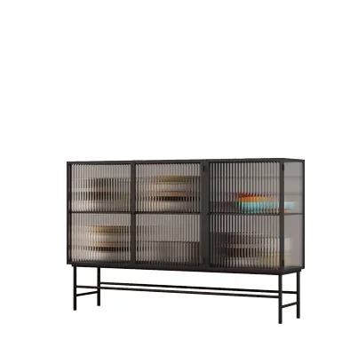 The product can be customized. Glass sideboard cabinet, narrow kitchen, simple and luxurious storage cabinet, storage cabinet