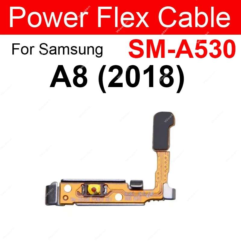 على قبالة الطاقة وحجم الكابلات المرنة لسامسونج غالاكسي A8 A8 + زائد 2018 A530 A530F A730 A730F الجانب مفتاح زر التحكم فليكس الشريط
