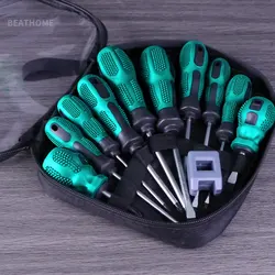 10-piece screwdriver tool set multi-function combination strong magnetic screwdriver screwdriver cross flat screwdriver set