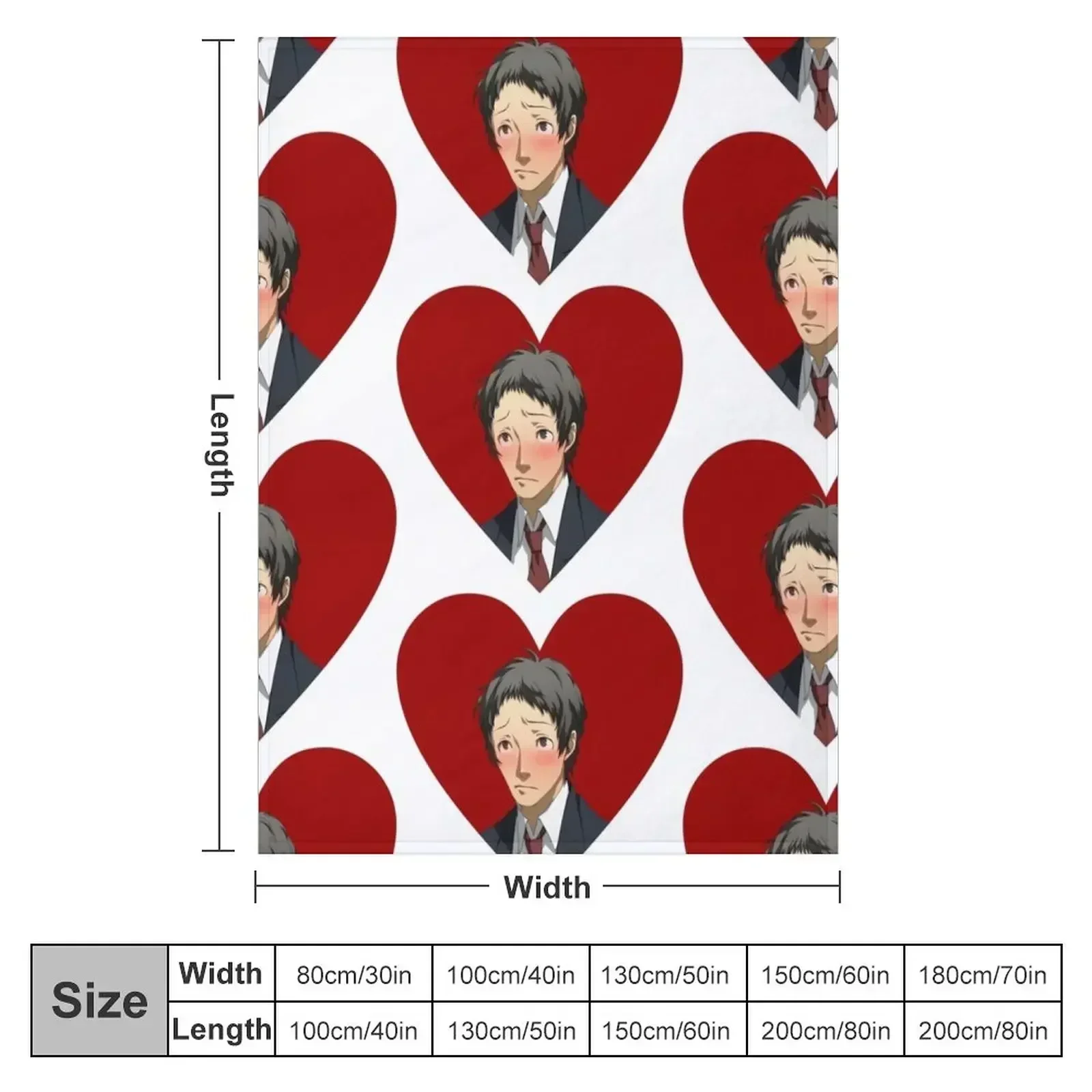 Tohru Adachi Portrait (Blushing Heart) Throw Blanket Decorative Sofa Soft Beds Designers Blankets