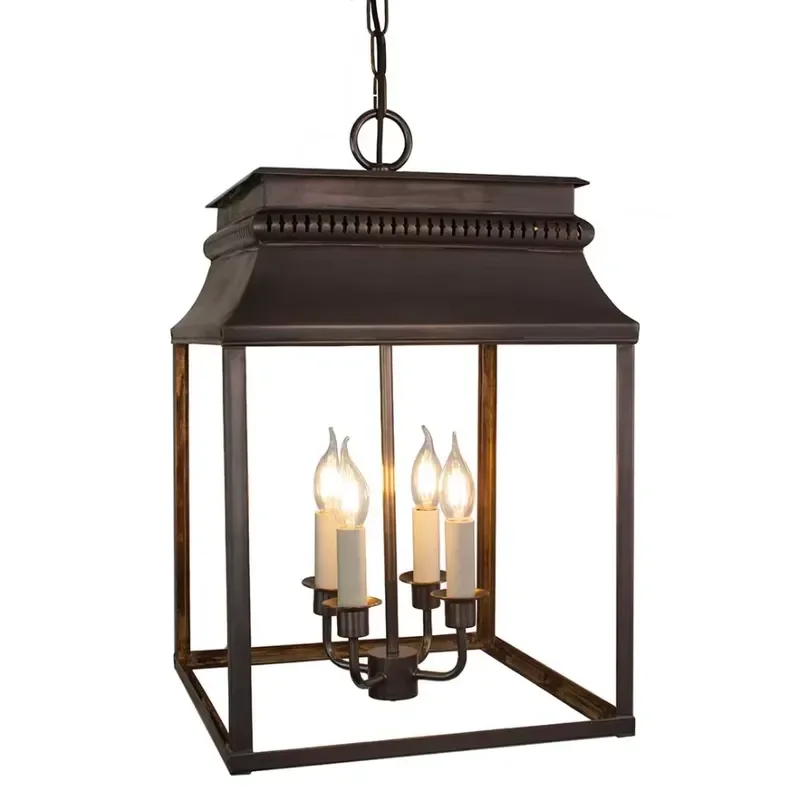 XINZHONG Vintage Antique Brass Pendant Lamp Small Ceiling Hanging Chandelier with Elegant Design for Hotel Projects