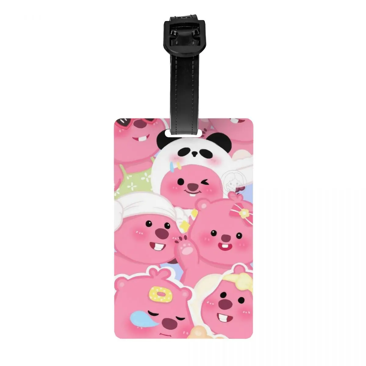 Loopy Collage Luggage Tag Cute Cartoon Travel Bag Suitcase Privacy Cover ID Label