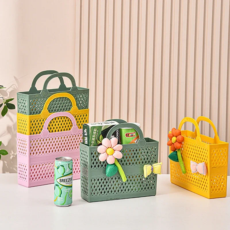 

Корзина для душа с ручками, портативная дренажная коробка большой емкости, бытовая корзина для хранения для лагеря, ванной комнаты, пляжного общежития, тренажерного зала