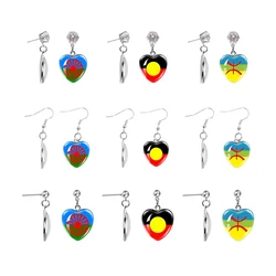 National Flag Drop Earrings Australian Aboriginal Gypsy Berber North Africa For Women Girls Earring