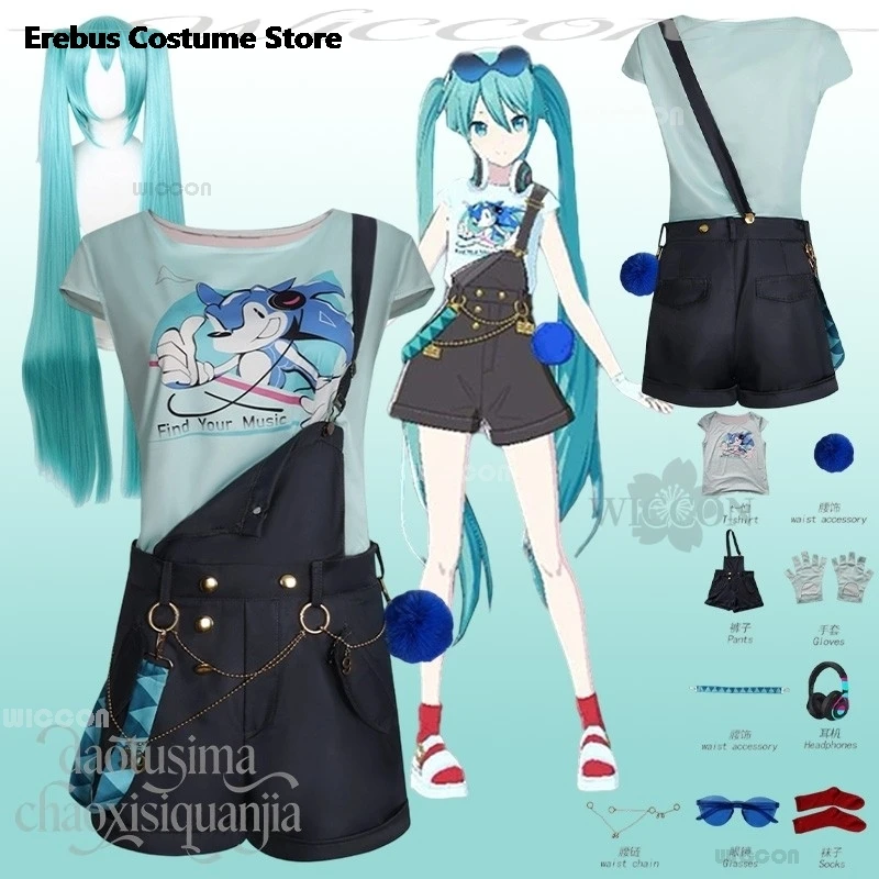 

Disfraz Mikkuu Cosplay Anime Game Project Sekai New Semester Costumes Kawaii Overall Shorts Accessories deguisement adulte