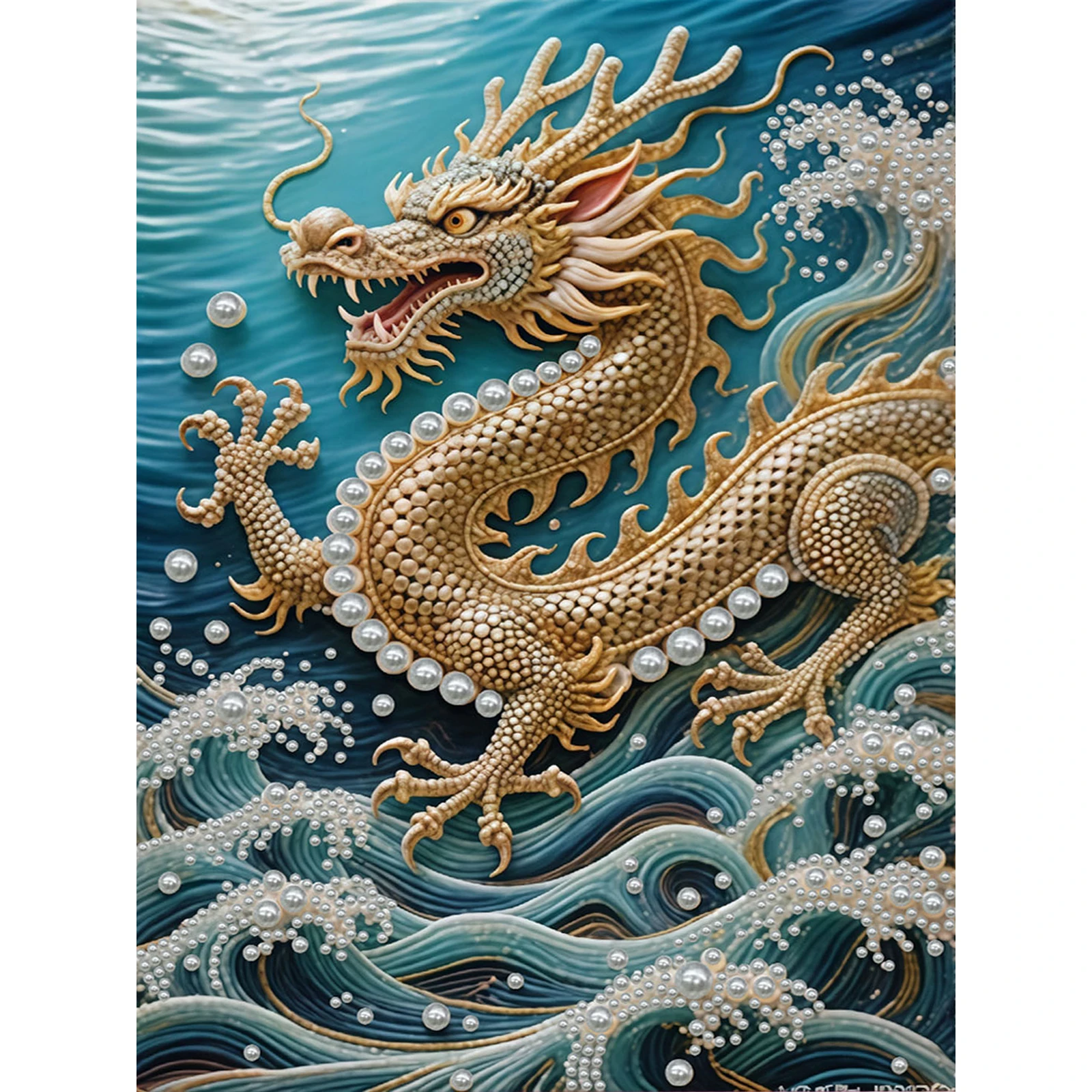 

DIY Pearl Painting Kit for Home Wall Decor Pearl Gem Paintings Picture Arts Craft With Frame 30x40cm