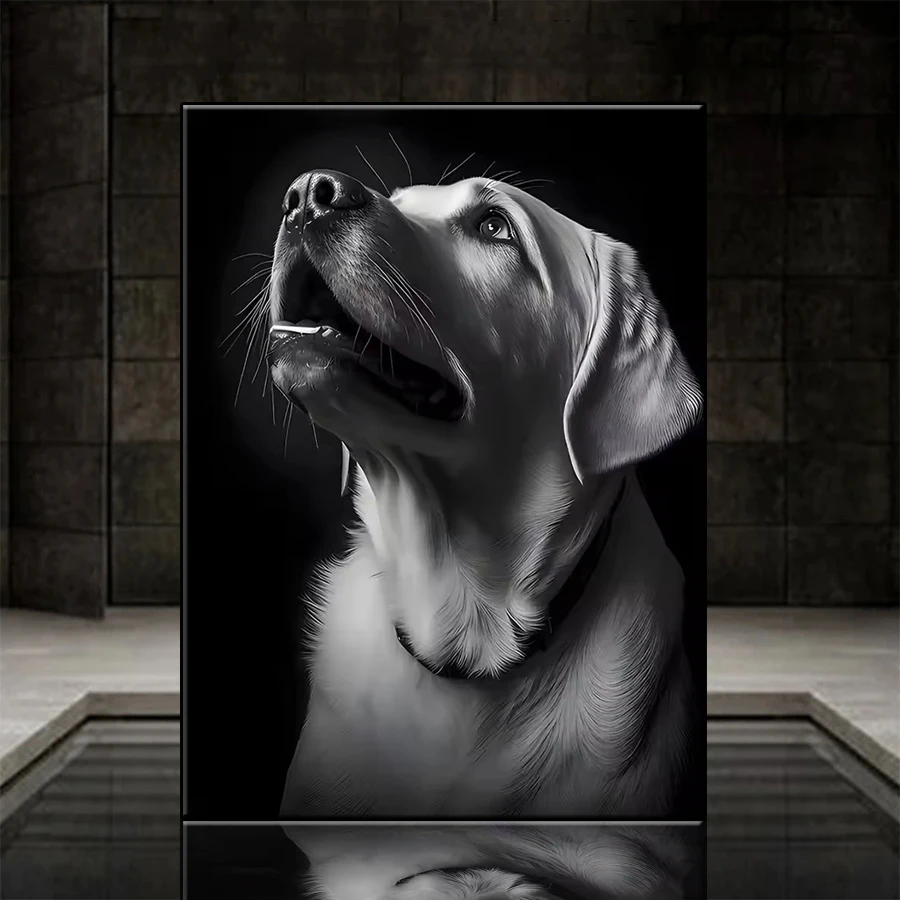 

Набор для алмазной вышивки: Новая современная черно-белая картина с изображением собаки, алмазная вышивка крестиком, мозаика, декор для дома для взрослых