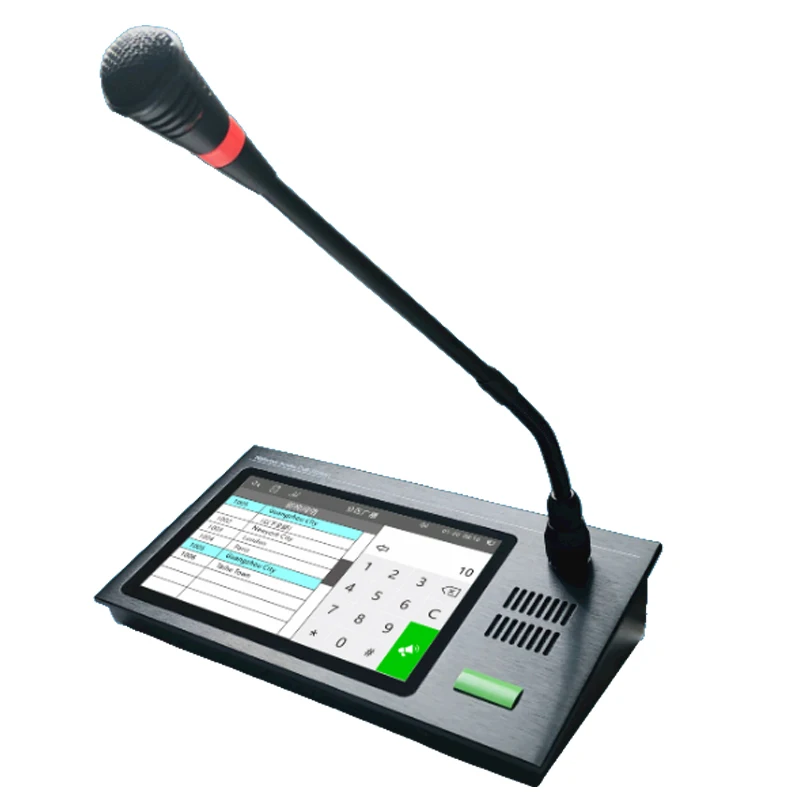 Desktop IP/SIP Intercom Microphone with Broadcast Conference Function Audio Door Phone