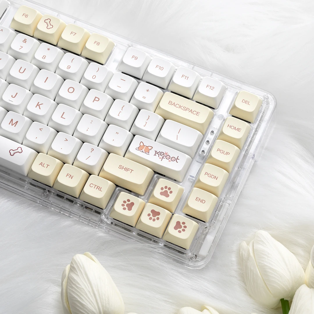 Tema Corgi Dog 136 Tasti Copritasti Xda Per Tastiera Meccanica Mx Switch Pbt Sublimazione Della Tintura Keycap