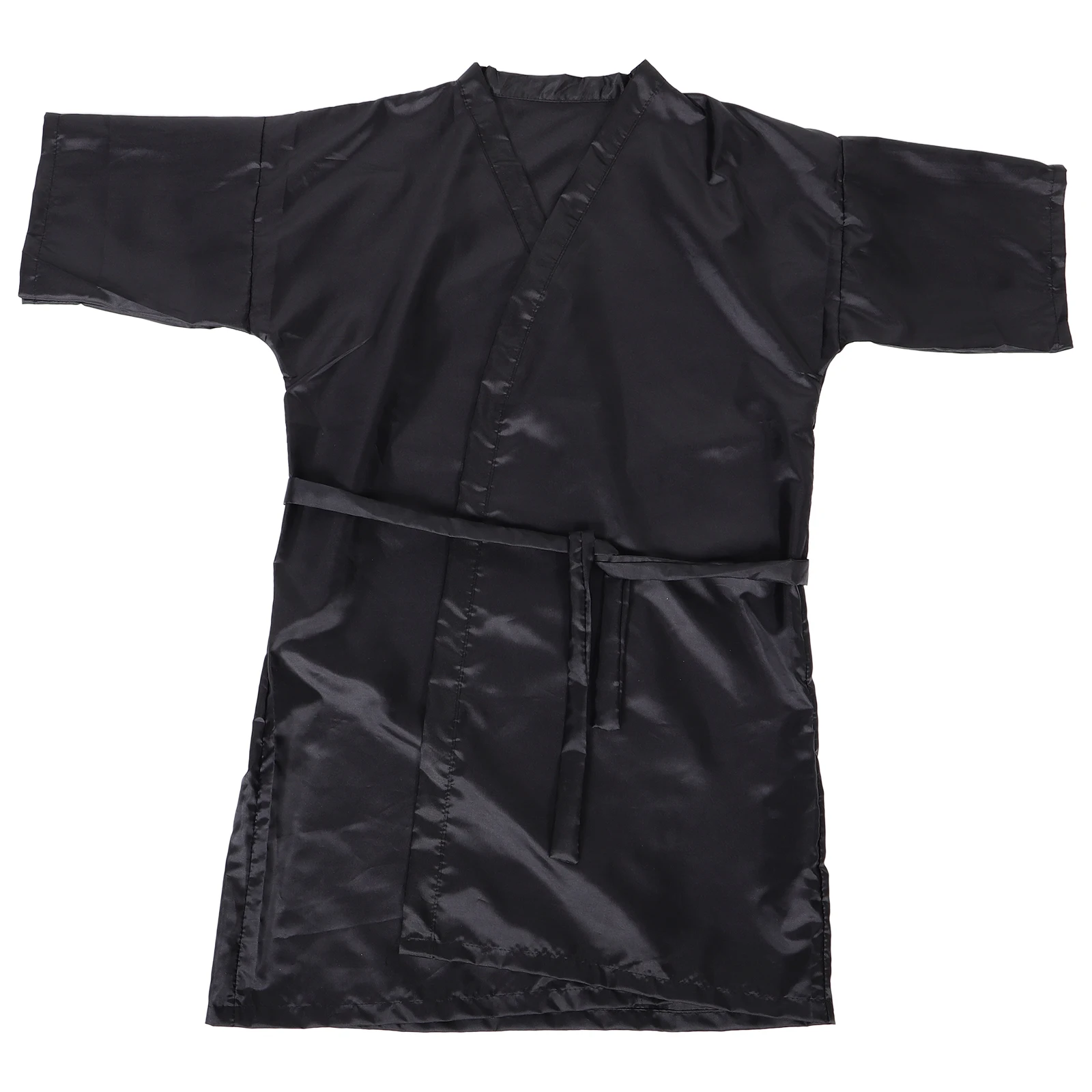 

Black Salon Client Robe Adjustable Tie Long Sleeve Short Robes for Hair Beauty Salon Home Use Dyeing Face Wash Makeup Wear