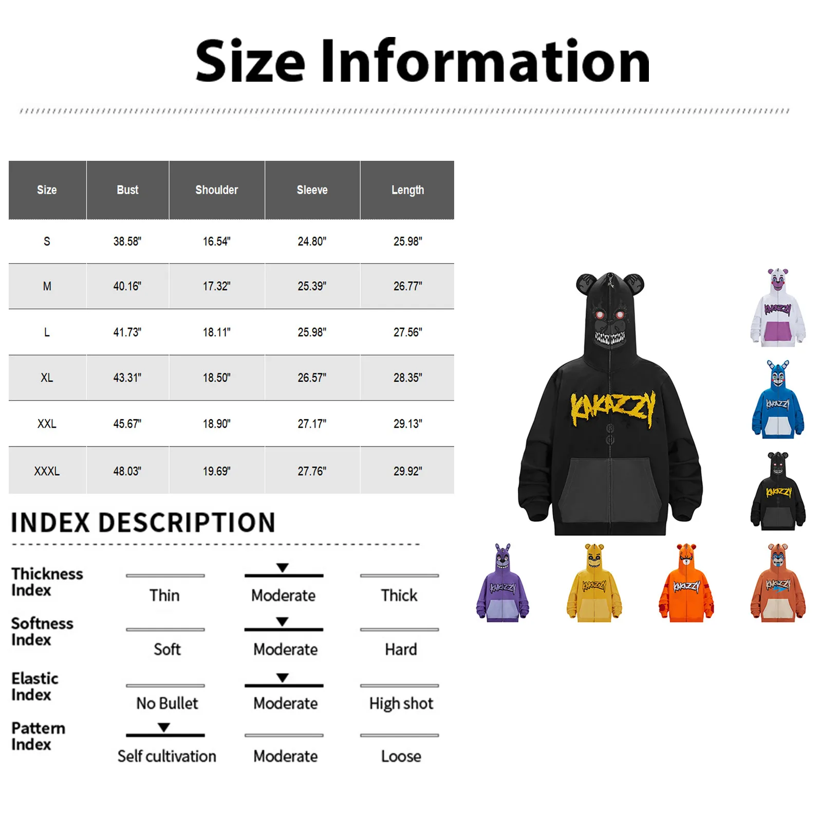 Boys Girls Clothes Fanf Hoodie Sweatshirt Spring Autumn Five Nights At Freddy Cartoon Hooded Sweatshirt Girls Clothing Zipper