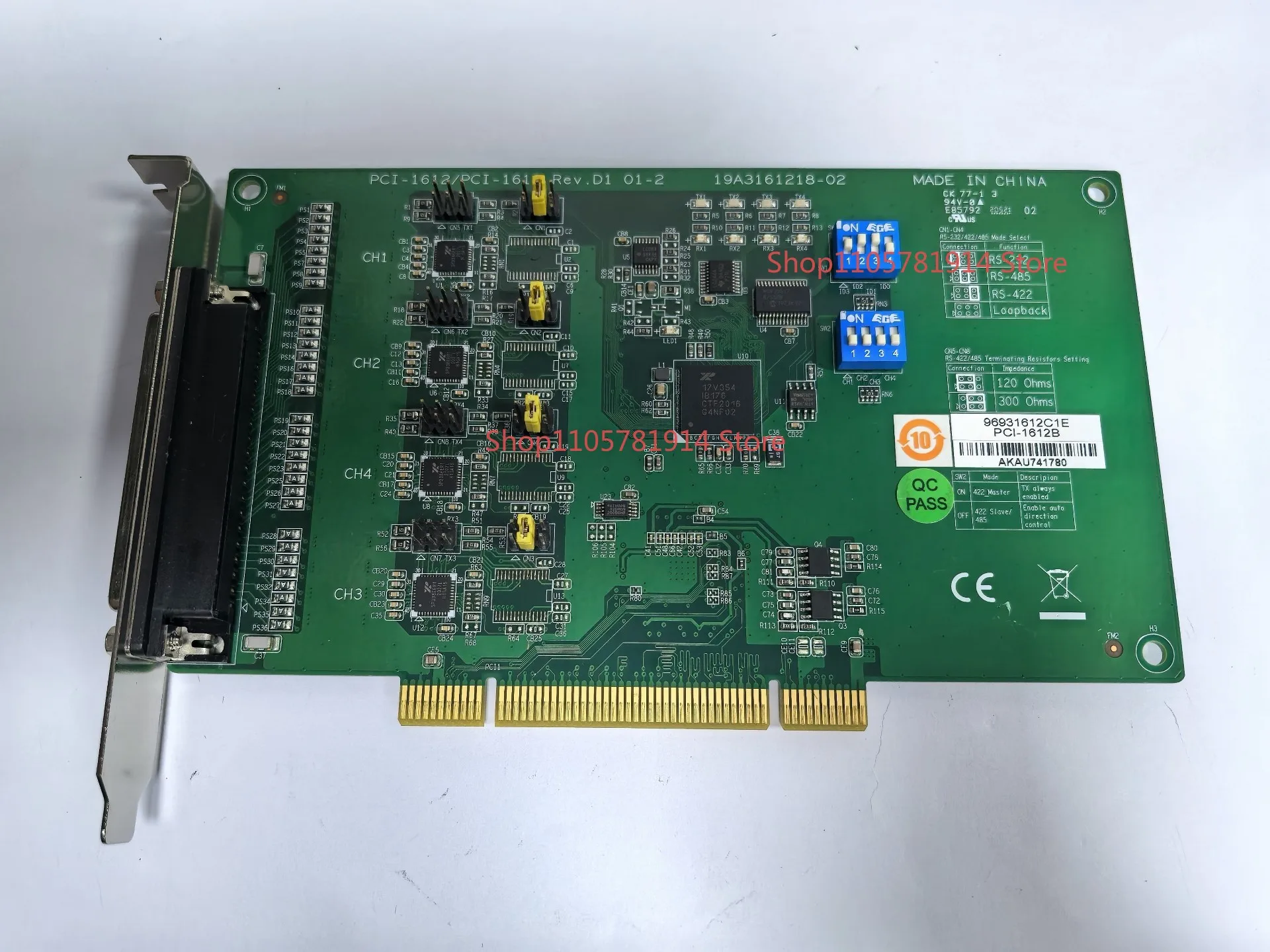 For Advantech PCI-1612/PCI -1610 Rev. D1 01-2 Control Card
