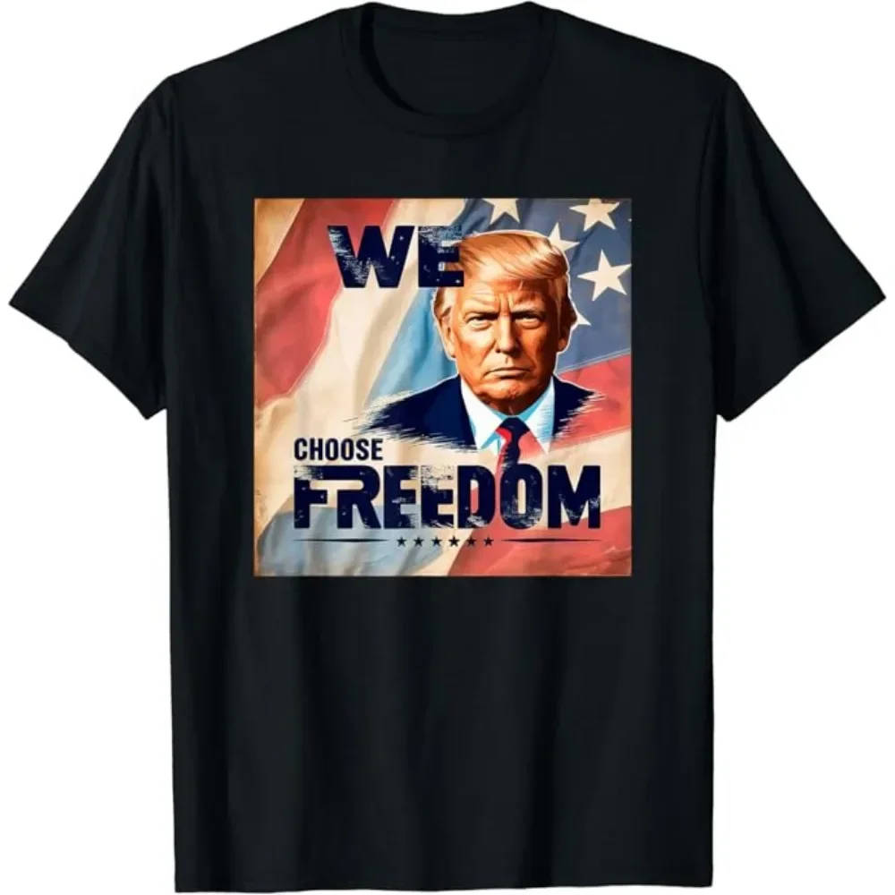 We Choose Freedom Political Trump 2024 Election US Flag Aka Vote T-Shirt