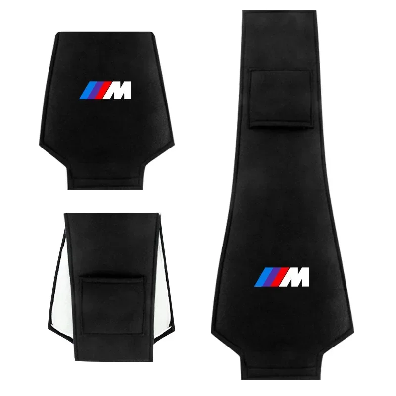 ل BMW M8 M7 M6 M5 M4 M3 M2 M1 F30 F10 F15 E30 E46 E90 E60 5 7 سلسلة مقعد السيارة الخلفي مسند الرأس وسادة حقيبة التخزين غطاء الغبار #3