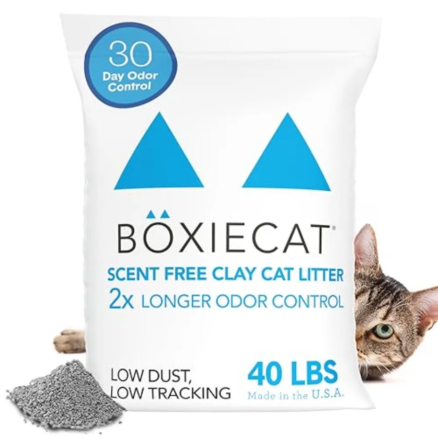 

Наполнитель для кошачьего туалета Boxie Uned 30 Day Odor Control, комкующийся, глиняный, 99.9% без пыли, твердые плоские комки, без ароматизаторов, без наполнителей, длительного действия