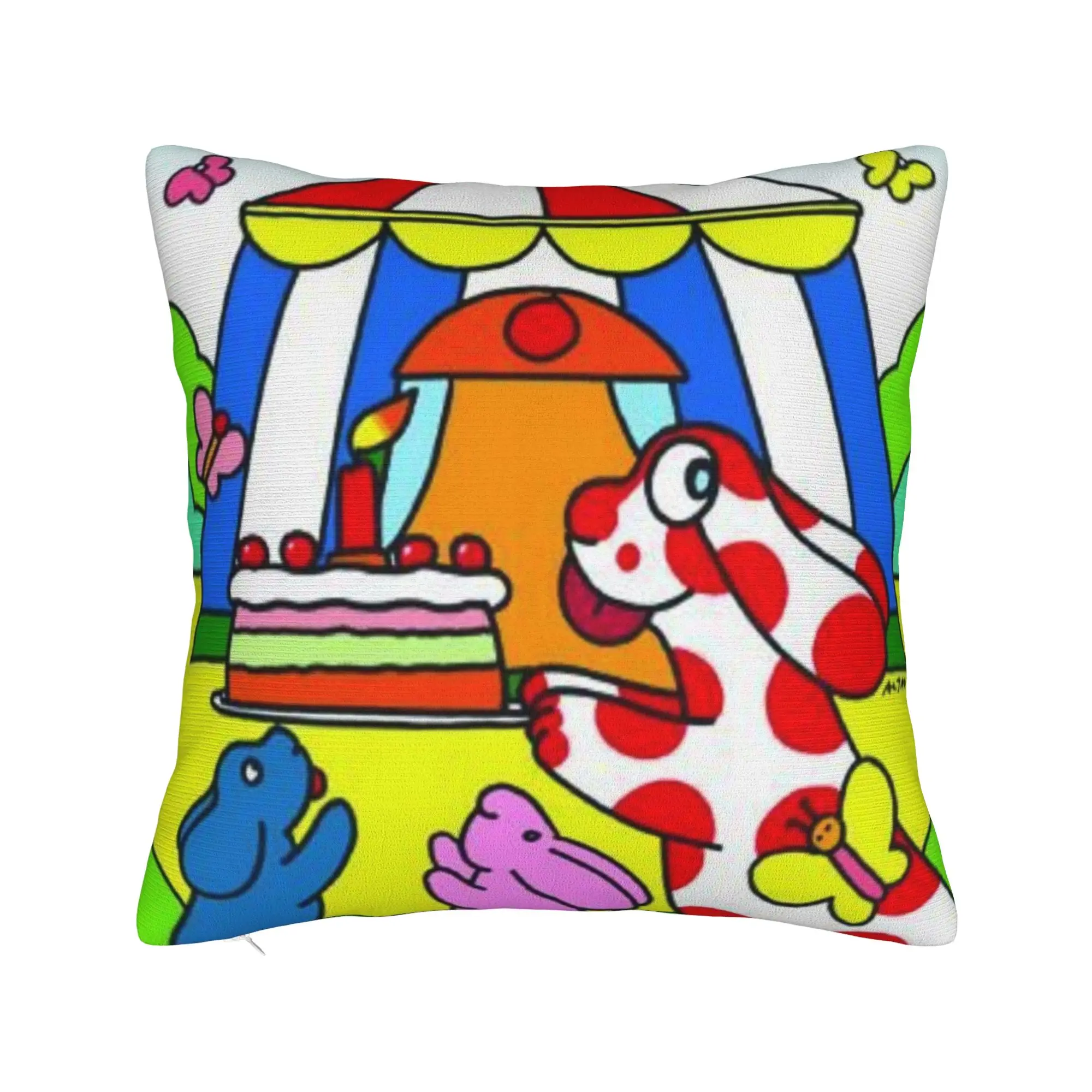 Cartoon La Pimpa Pillow Cover  Vintage Pillow Case For Chair Sofa Home Decor Comfy Cushion Cover Birthday Gift