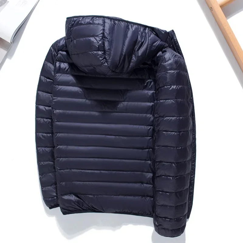 Man 90% Duck Down Hooded Jacket Winter Autumn Coat Men Ultra Light Jackets Warm Outwear Parkas Outdoors Campaign Clothes