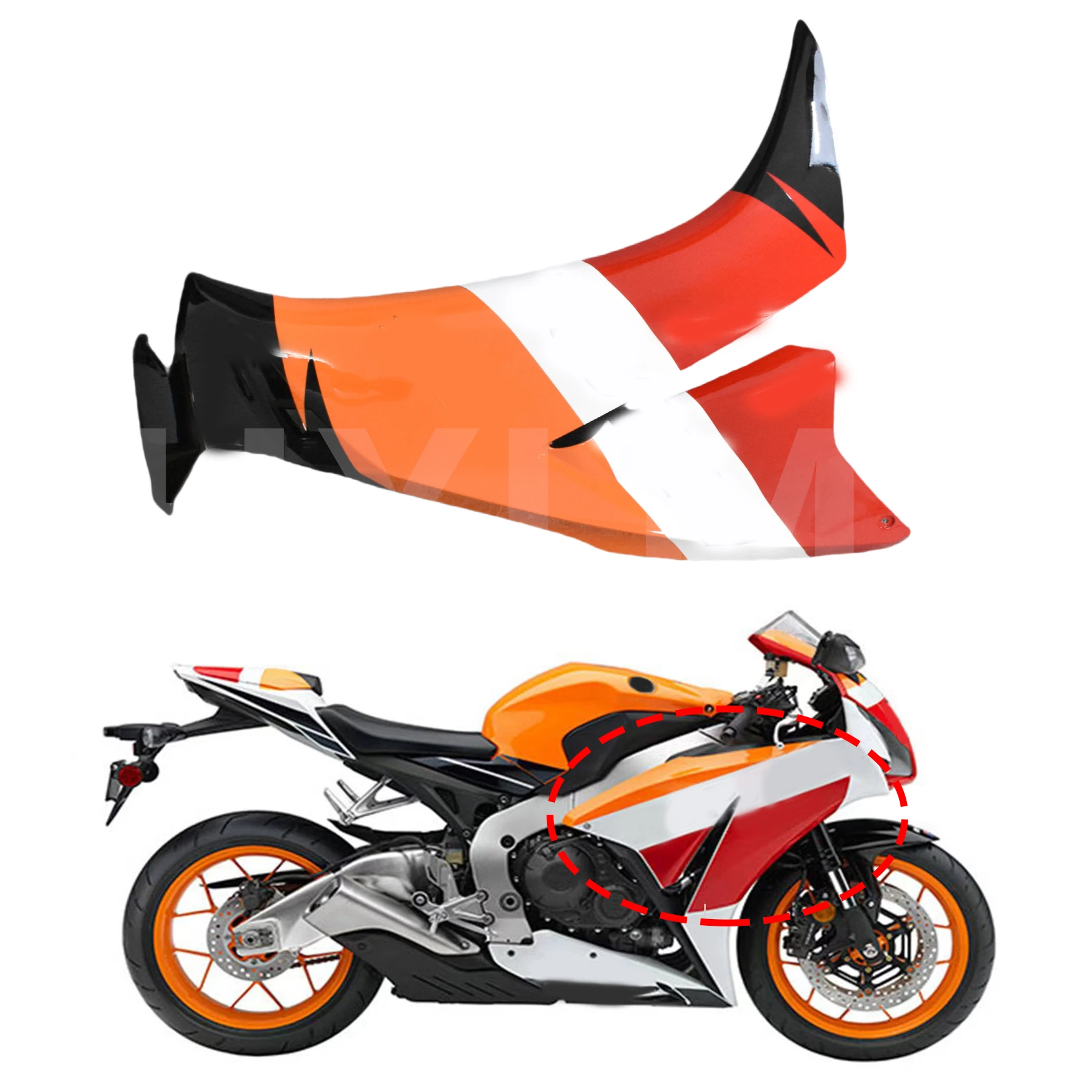 

New For HONDA CBR1000RR CBR 1000RR CBR1000 1000 RR 2008 2009 2010 08 09 10 Moto Head Front Upper Nose Injection Fairings